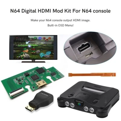 N64 HDMI Compatible MOD Kit N64Digital HDMI MOD Kit For Nintendo 64 Game Console - Image 1 of 4
