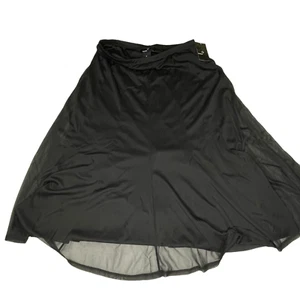 Ronni Nicole Womens Black Shear Lined Mesh Skirt Medium Elastic Skirt 4291 NWT - Picture 1 of 6