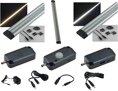 Alu Slim Line SMD LED Küchenleuchte Unterbauleuchte tageslichtweiß / warmweiß  - Bild 1 von 4