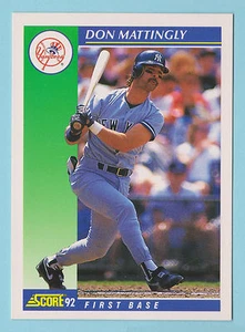 1992 Score Don Mattingly New York Yankees #23 - Picture 1 of 1