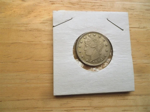 1905 LIBERTY HEAD V 5 CENT COIN IN HIGH GRADE CONDITION Cover
