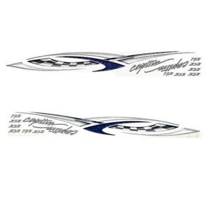 Rinker Boat Graphic Decals 218474 | Captiva Gray Blue Stickers (Kit) - Picture 1 of 2