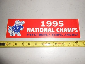 RARE 1995 BUMPER STICKER FLORDIA GATORS NATIONAL CHAMPS NEBRASKA FOOTBALL NCAA - Picture 1 of 3
