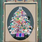 Vintage MCM Jewelry Christmas Tree Frame Measures 8×10.