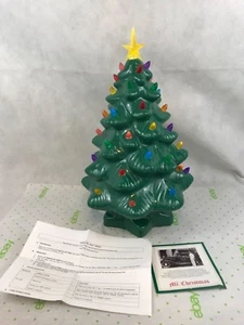 Mr Christmas Porcelain LED Lighted Christmas Tree Battery Operated 15 Inches - Picture 1 of 4