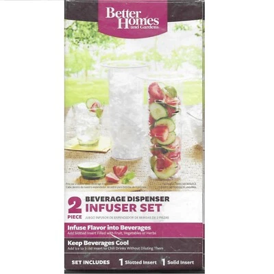 Better Homes and Gardens 2 Piece Beverage Dispenser Infuser Set  BH26-056-699-25 - Image 1 of 2