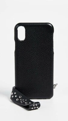 Rebecca Minkoff Never Not Leather Case with Lanyard Studded wristlet strap - Image 1 of 3