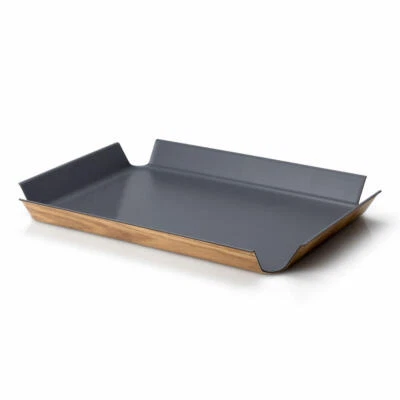 Continenta Rutschfestes Tablett Serviertablett Holzpapierfaser Grau 45 x 34 cm - Bild 1 von 3