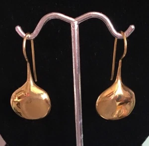 Pendientes colgantes de plata de ley 925 Vermeil de oro - Imagen 1 de 8
