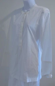 J CREW Women's White Cotton Long Sleeve Winged Cuffs Tunic Blouse Sz 6 - Picture 1 of 7