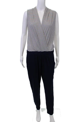 Mono para mujer Trina Turk cuello en V profundo sin mangas pierna recta azul talla XS Foto 1 de 4