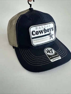 DALLAS COWBOYS 47 совершенно бейсболки регулируемый NFL синий/серый водитель грузовика шляпа совершенно новый! - Изображение 1 из 4