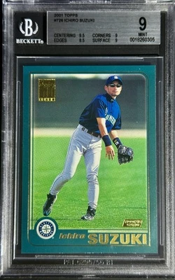 🔥 2001 Topps - ICHIRO SUZUKI #726 (RC) (HOF) - BGS 9!! - Imagem 1 de 2
