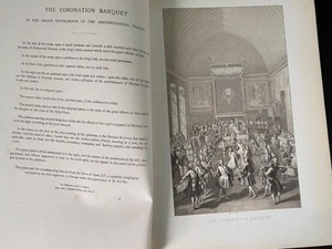 FRENCH CORONATION BANQUET LITHOGRAPH DINING ROOM ARCHIEPISCOPAL PALACE - Picture 1 of 2