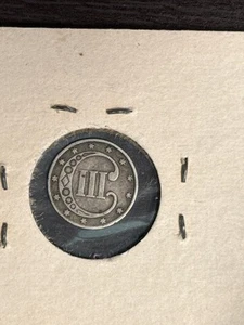 1853 3 cent nickel f-vf condition - Picture 1 of 2