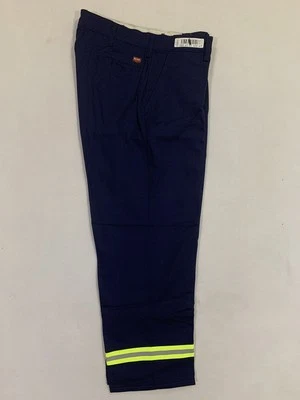 Pantalones de trabajo Red Kap Hi Vis 38x29 algodón reflectante seguridad uniforme industrial #B13 Foto 1 de 4