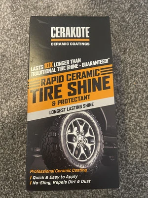 Cubierta de neumático de cerámica rápida CERAKOTE 8 oz protección acabado negro brillo Foto 1 de 4