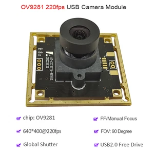Módulo de cámara USB 720p 220fps obturador global OV9281 90° sin distorsión cámara web OTG - Imagen 1 de 11