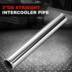 3" OD 23.65" 600mm Length Straight Aluminum Intercooler Pipe Tube Intake Turbo - Picture 1 of 5