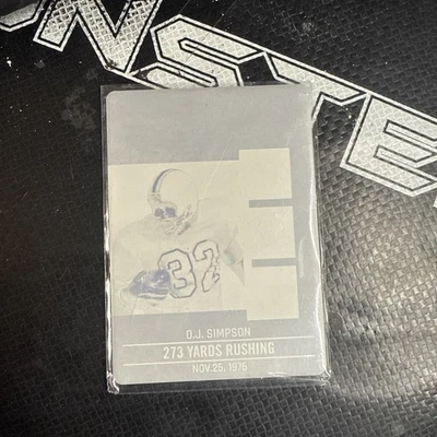 2020 Leaf In The Game Sports Yellow Plate 1/1 CD-26 O.J. Simpson - Image 1 of 2