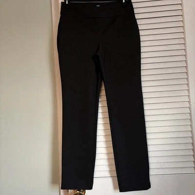 Women’s 10 Charter Club Pull On Pants black & White Polka Dots Stretch - Image 1 of 4