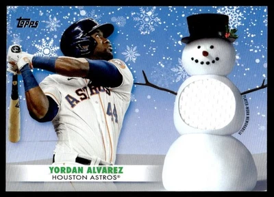 2021 Topps Holiday Relics Yordan Alvarez Jersey 1 color Houston Astros #WRC-YA - Image 1 of 2