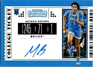 2019 Contenders Draft Picks #113 Moses Brown Auto RC Rookie Card UCLA Bruins - Picture 1 of 2
