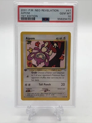 Pokemon Aipom Neo Revelation 1st Edition PSA 10 Graded Trading Card - Image 1 of 2