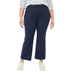 Neu mit Etikett J. Crew Factory Kelsey Hose marineblau hoher Bund kurz geschnitten Schlaghose 14 - Bild 1 von 7