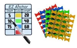 4‑Color Anchor Chain Marker Kit | Snap‑On Links + Legend | 1/4‑1/2" (7‑13 mm) - Picture 1 of 10