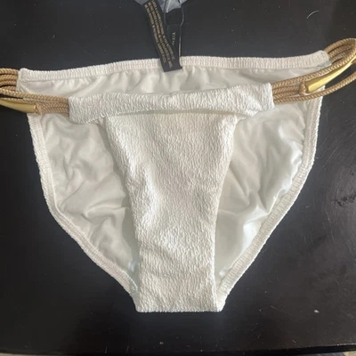 Vix Firenze Mandy Full Bikini Bottom Women's White Size 8 - Image 1 of 4