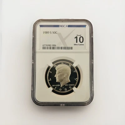 Proof 10 UCAM 1989-S Kennedy Half Dollar NGC/NGCX *Real NICE Cameo —Free Ship. - Image 1 of 4