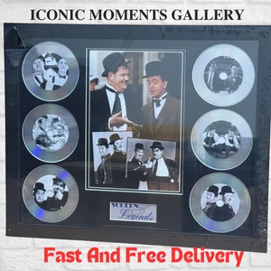 LAUREL HARDY FRAMED MEMORABILIA PICTURE PRESENTATION SCREEN COMEDY LEGENDS UK - Picture 1 of 10