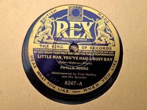 PHYLLIS ROBINS - Little Man, You've Had A Busy Day / A Woman 78 rpm disc (A++) - Picture 1 of 1