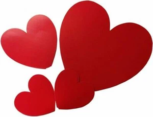 Amscan Value Pack Assorted RED HEART CUTOUTS - 30 pcs - Picture 1 of 3
