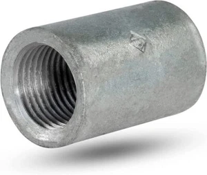 1/2" Straight Merchant Steel Coupling With Galvanized Coating - Picture 1 of 6