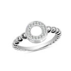 925 Sterling Silver Eternity Caviar Bead Pave Cz Wedding Band Ring For Women 5no