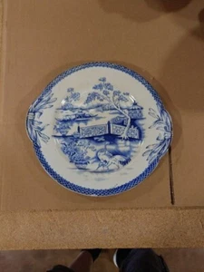Antike Thomas Till & Sons große 10" Platte orientalisch blau & weiß Clyde - Bild 1 von 9