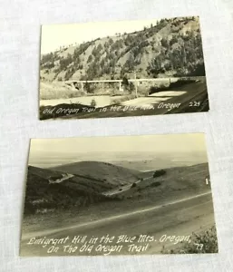 Old Oregon Trail Blue Mountains Emigrant Hill 2 Echtfoto Postkarten unbespielt - Bild 1 von 4