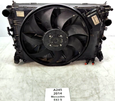✅ 12-18 OEM Mercedes W212 E63 AMG S Engine Cooling Radiator Fan Assembly SET - Image 1 of 4