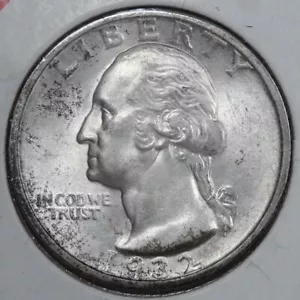 1932-D Washington Quarter, non circolato, data chiave 0601-13 - Foto 1 di 4