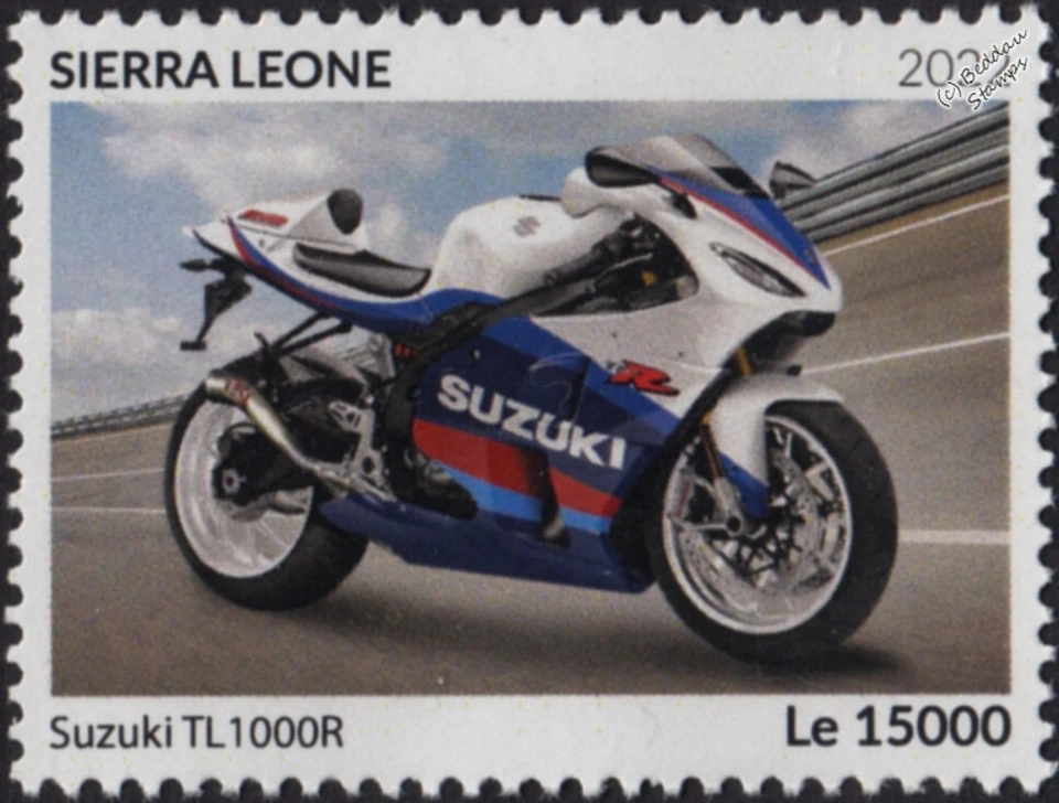 1998 SUZUKI TL1000R Sports Motorcycle Motorbike Stamp (2022 Sierra Leone) - Image 1 of 1