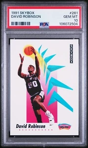 Tarjeta de baloncesto Skybox David Robinson #261 1991 NBA Spurs Hof | PSA 10 gema como nueva - Imagen 1 de 4