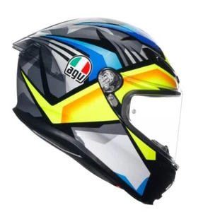 Casco de motocicleta de calle AGV K6 Joan para adultos - (negro/azul/amarillo) talla M/S - Imagen 1 de 4