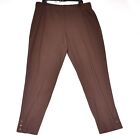 NTouch Women&#39;s Pant&#39;s Brown Ankle Button Size 1X