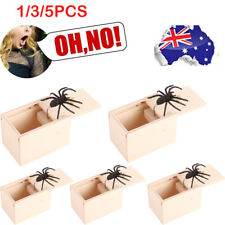1/3/5PCS Spider in a Box Prank-Wooden Scare Box Toy-Trick Scary Halloween Props