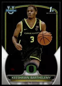 2022-23 Bowman Chrome University Keeshawn Barthelemy 1 Oregon Ducks #17 - Picture 1 of 2