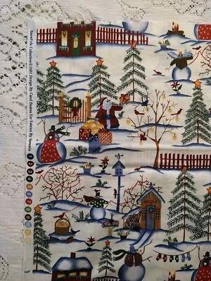 Vintage SnowFolk Collection 2001 Carol Endres Spectrix Cotton 13"x43" - Image 1 of 3