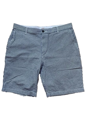 Pantalones Cortos Dockers Para Hombre Talla 36 100% Algodón Azul Blanco Rayas Informales Seersucker Foto 1 de 4