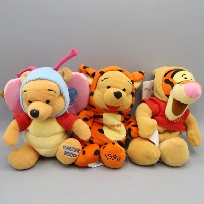 Disney Store Mini Bolsa de Frijoles Winnie The Pooh Tigger Disfraz de Pascua Lote de 3 Peluche Foto 1 de 4